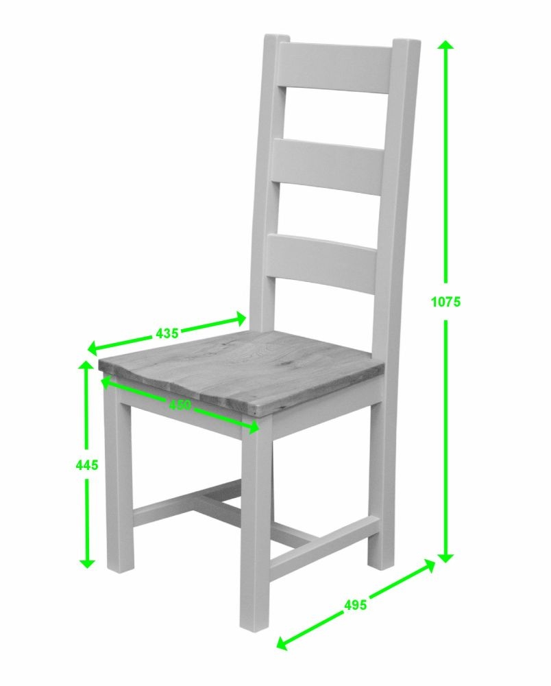 Product photograph of Homestyle Gb Painted Deluxe Ladder Back Dining Chair Sold In Pairs from Choice Furniture Superstore.